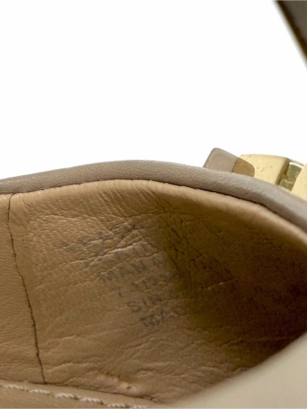 TORY BURCH | Luna Wedge Pumps French Gray Leather Logo Medallion Heels Size 7.5